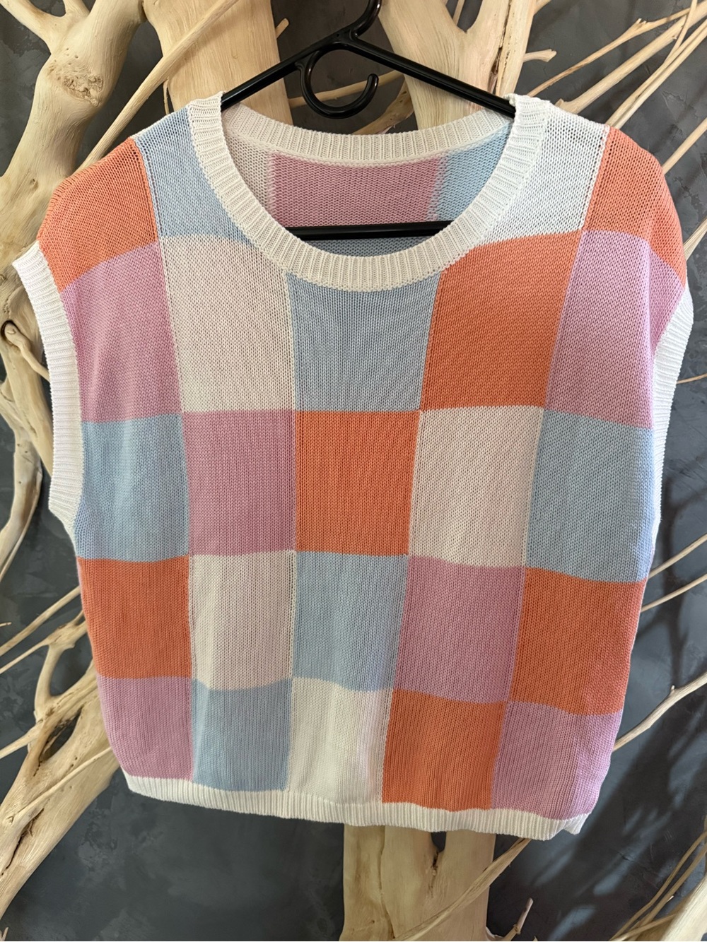 Pink/Purple Graphic Print Lightweight Sweater